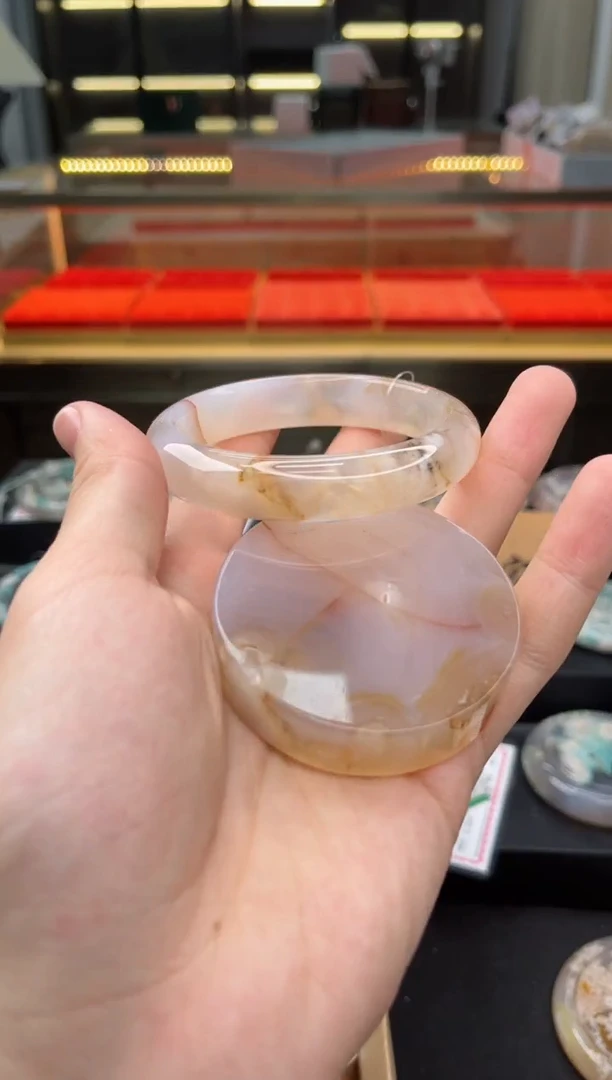 石英质玉手镯未镶嵌60圈口（赠送镯心）3889126