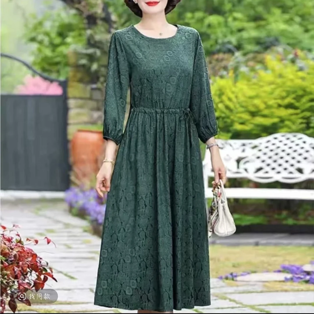 RR61-R法式百搭气质大码极简风假两件连衣裙休闲显瘦时尚夏季