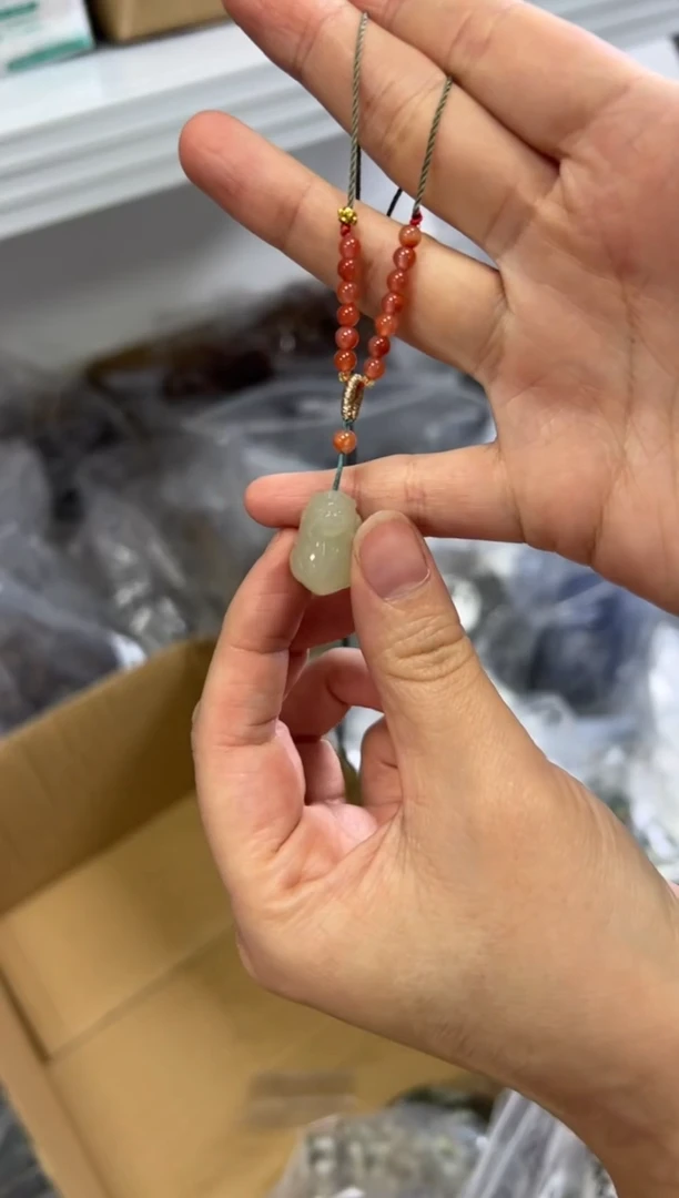 手链未镶嵌和田玉和田玉貔貅南红编制款项链[2648]