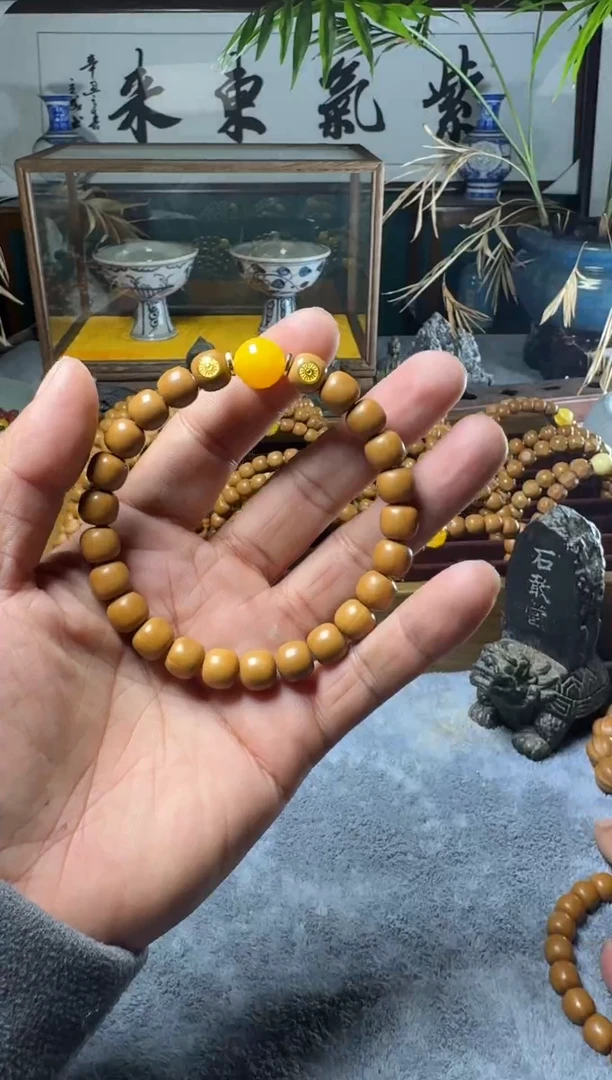手串猴头核桃金标黄蜡
