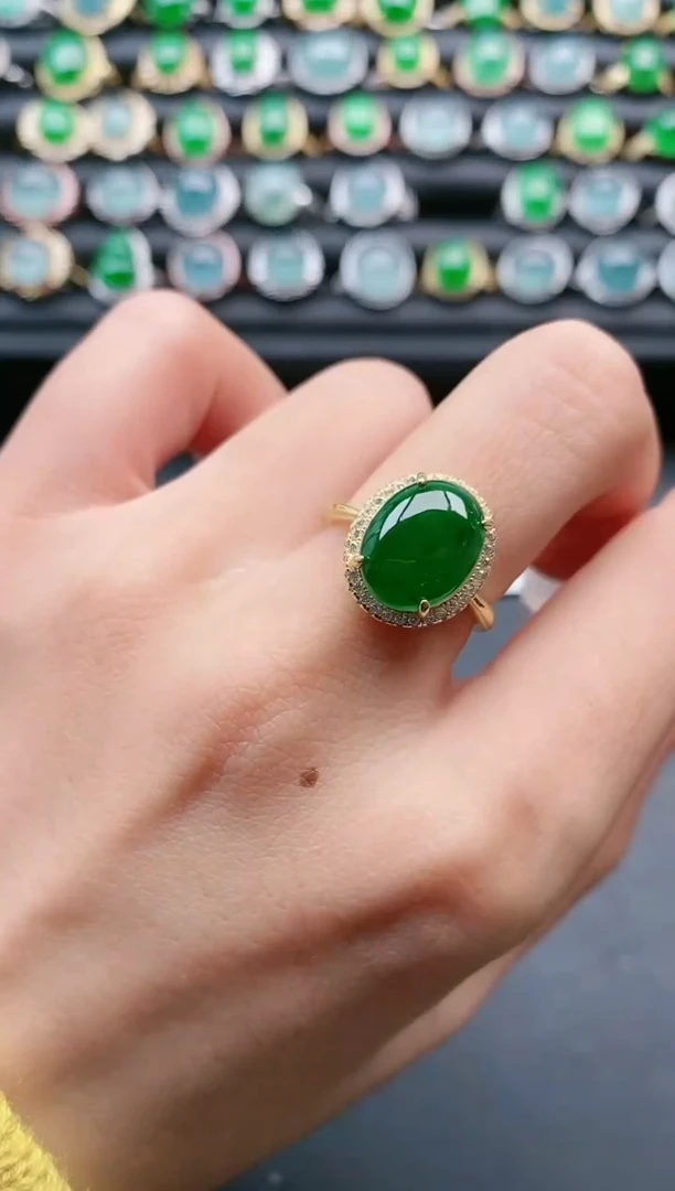 【闪购商品】翡翠戒指银S925镶嵌111111