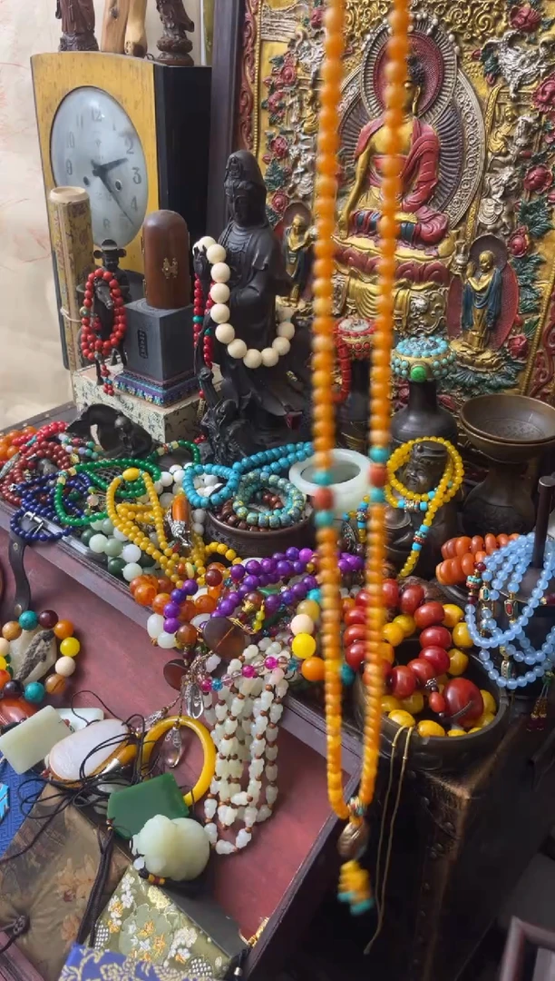 未镶嵌蜜蜡手链----柒柒柒-----藏饰108