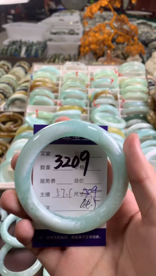 蛇纹石玉未镶嵌手镯3209