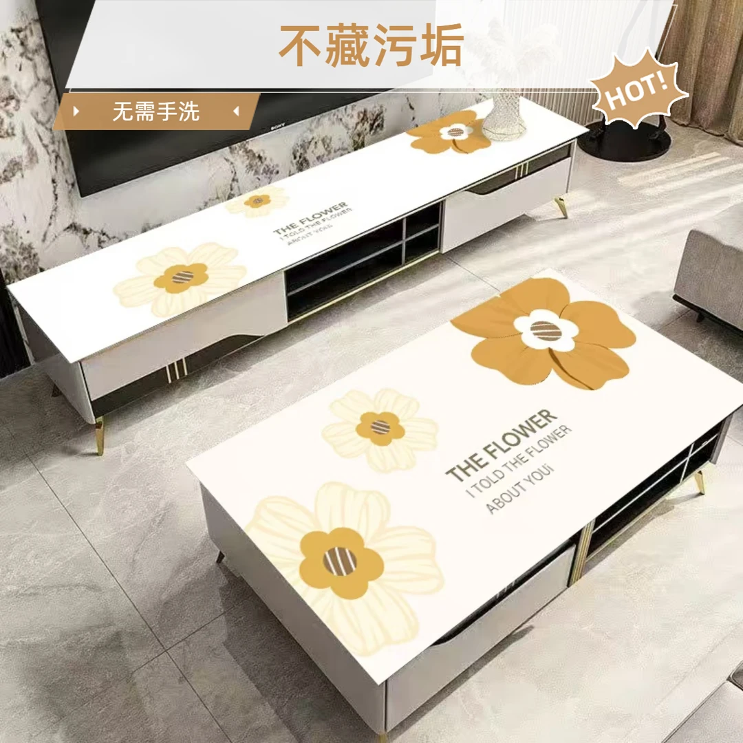 防水软玻璃防油免洗电视柜简约餐桌垫防烫茶几垫鞋柜垫电视柜垫