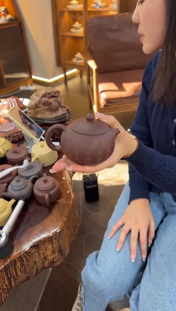 【闪购商品】紫砂茶壶【头哥手工壶】西施底槽清刻绘