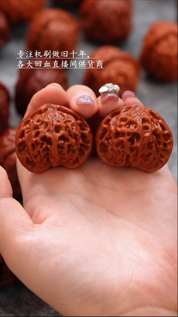 文玩核桃把件文玩核桃 手把件 宫灯 41mm