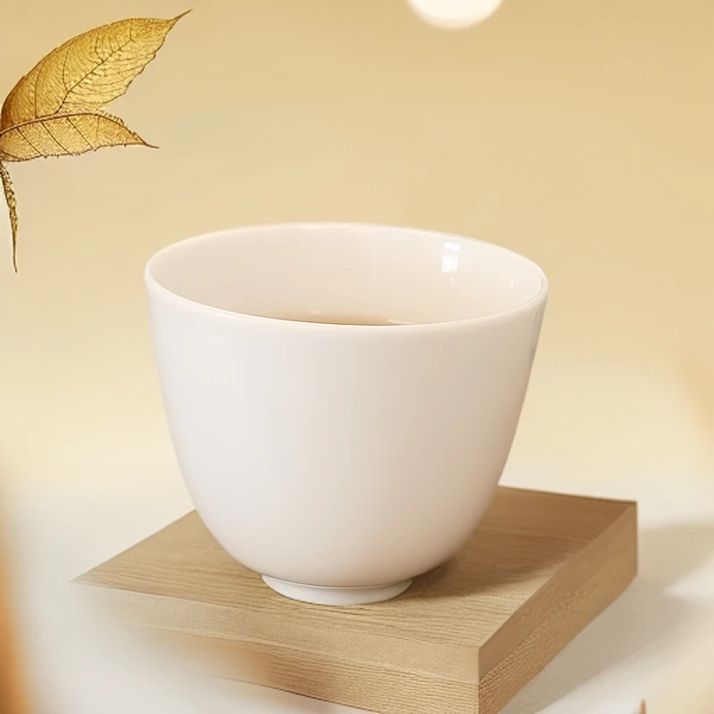 观一优选 | 景德镇 手制迪斋·月圆深腹压手杯85ml白瓷主人杯