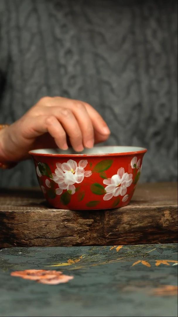 【闪购商品】杯釉下彩手工手绘同款陶器