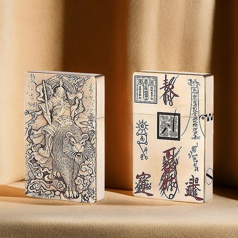 ZORRO佐罗【小重甲浮雕赵公明】煤油打火机高品质防风打火机