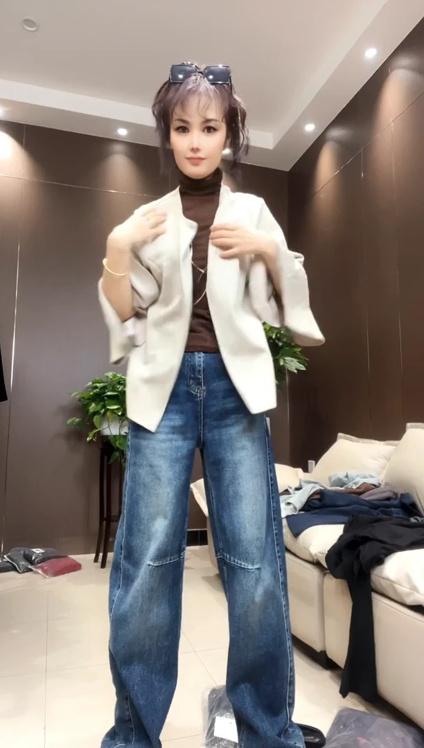 大漂亮米色喇叭袖2XL