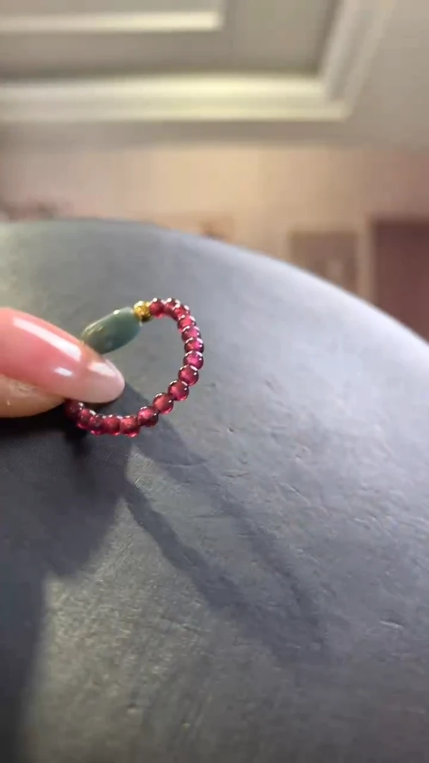 【闪购商品】石榴石颈饰未镶嵌紫牙乌戒圈