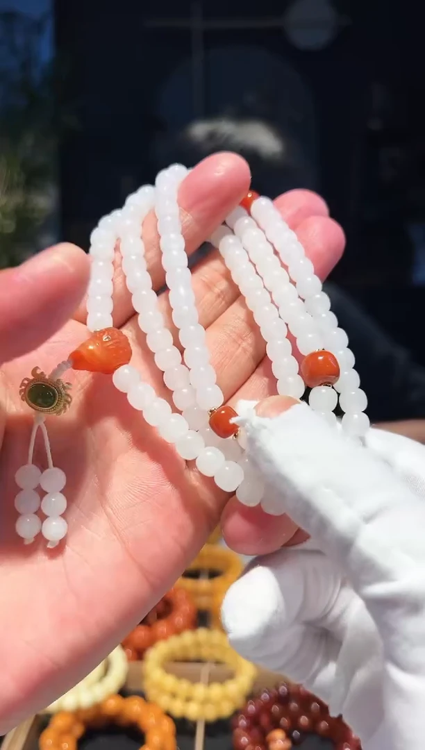 手串未镶嵌和田玉7+老型108