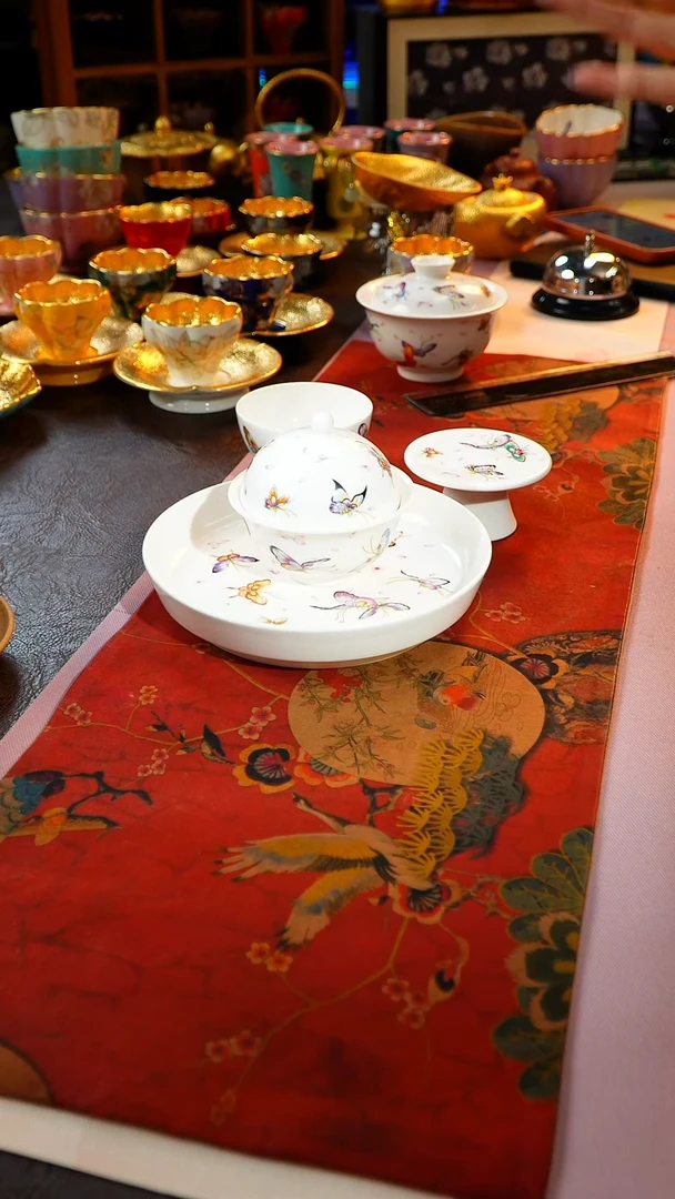 茶杯紫砂【宜景窑系列】乳钉盖碗套组