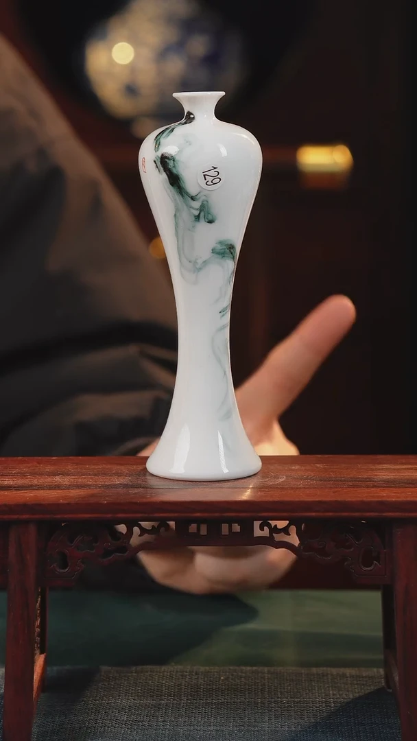 【闪购商品】摆件纯手工手绘高白泥瓷