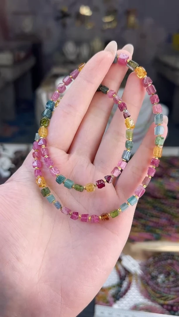 /未镶嵌碧玺碧玺项链多样性发货