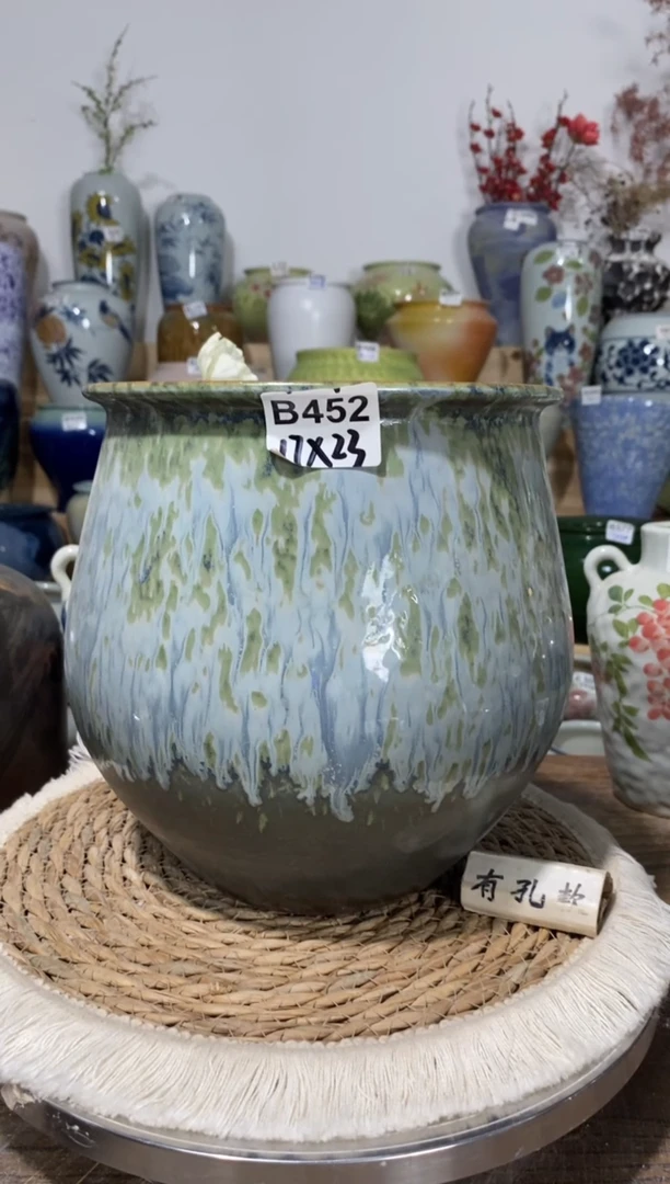 景德镇瓷韵陶瓷花盆   手工制品 完美主义者慎拍 B452