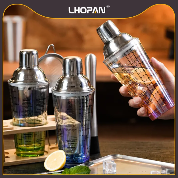 L'HOPAN/欧烹【仙女专属】玻璃调酒器家用柠檬调酒壶套装雪克杯量杯