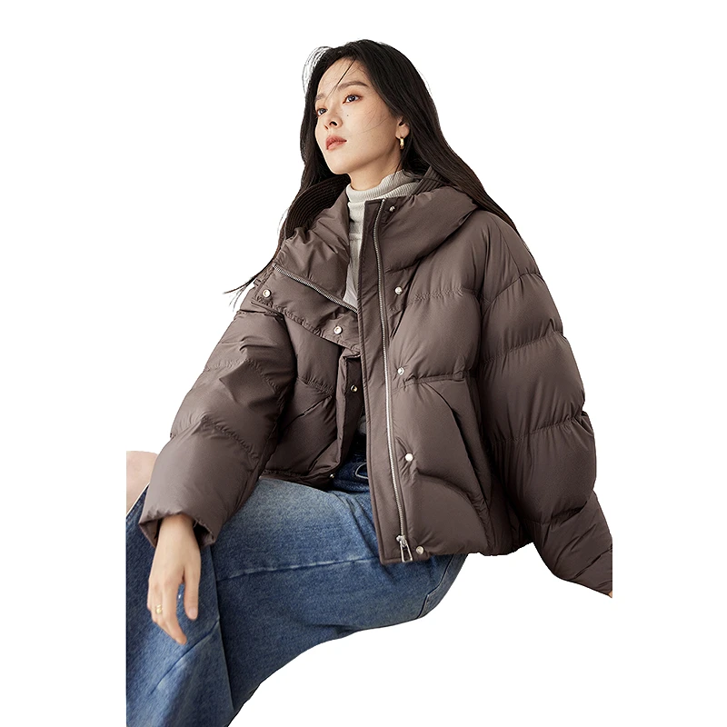 对白设计感羽绒服女冬季新款保暖外DYZB-DDY165