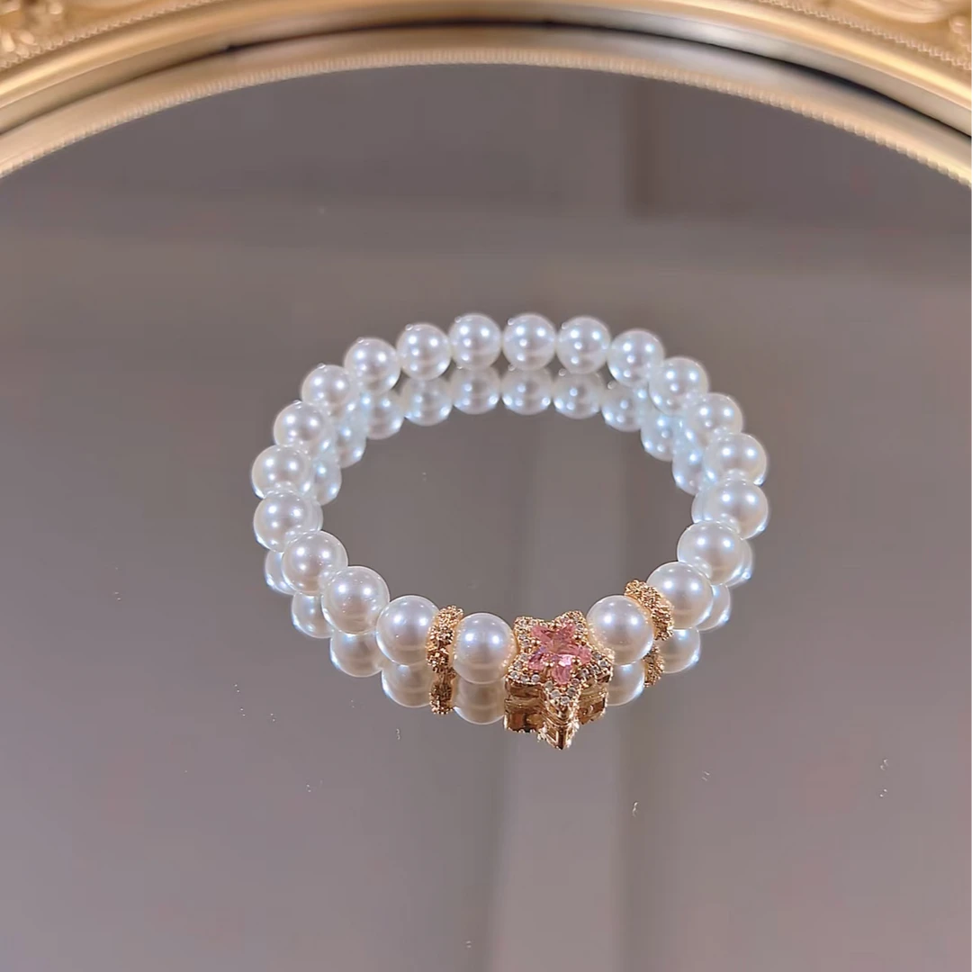 YS0024【星河遗珠】贝珠星吻珠光简约款手串多样性发其一