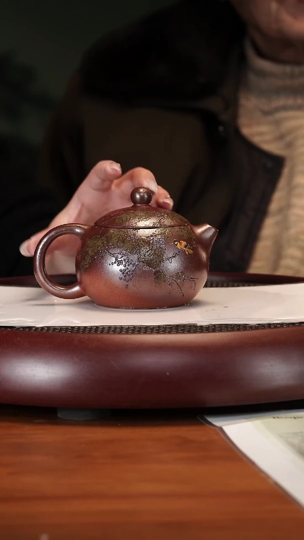 【闪购商品】紫砂茶壶2-58WPR西施段泥火云烧260cc