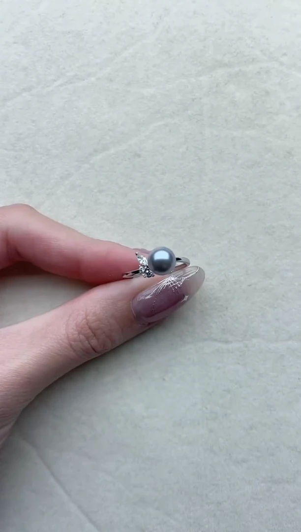 【闪购商品】海水珍珠戒指银S925镶嵌59