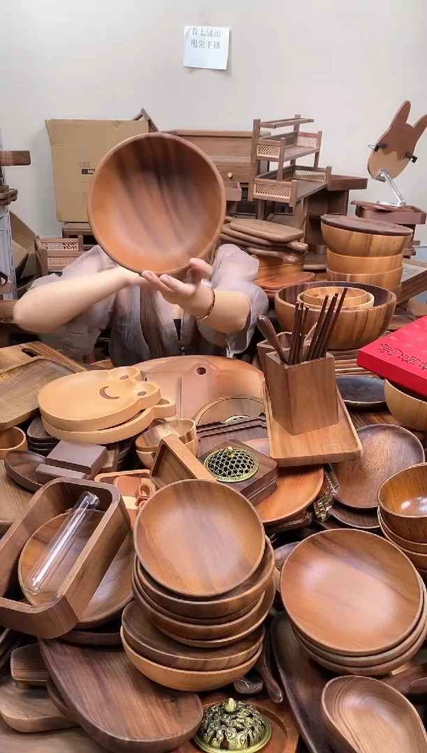 木  南美胡桃木碗20*7cm  内销