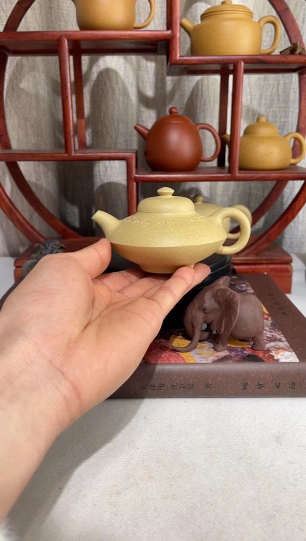 【闪购商品】紫砂茶壶宝山墨绿曼生合欢140cc