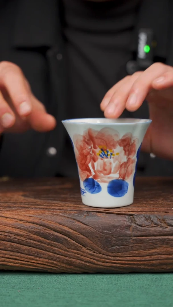 【闪购商品】瓷片23寻一缕瓷香杯釉下手工手绘瓷器