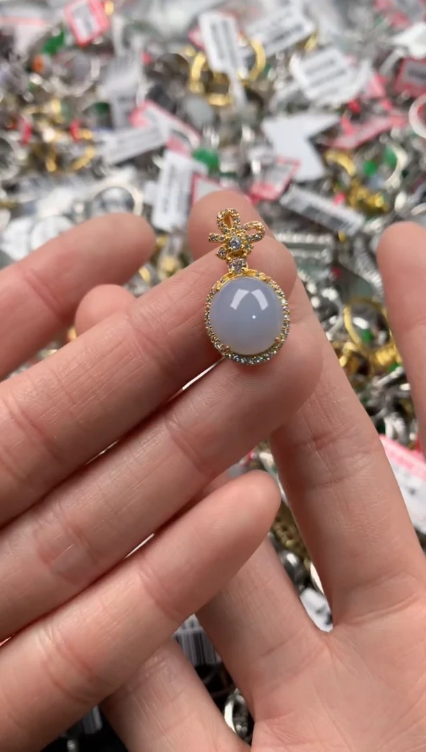 银S925镶嵌戒指翡翠111     2