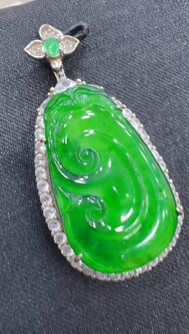 吊坠(不含链)银S925镶嵌翡翠多样性团购发一件