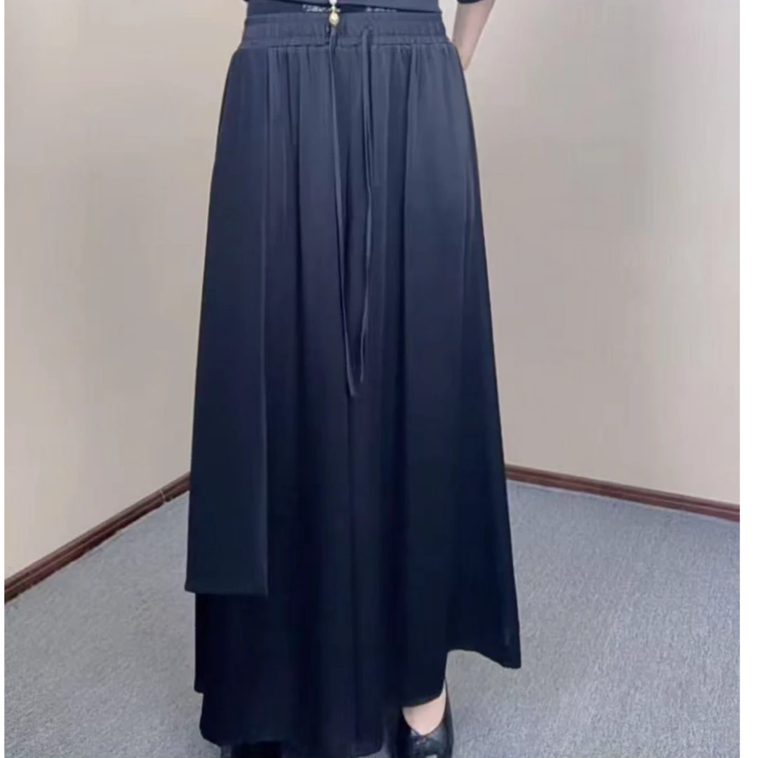 【鑫兰精选】新品纯色个性甩搭阔腿宽松休闲裤100-200斤可穿薄款