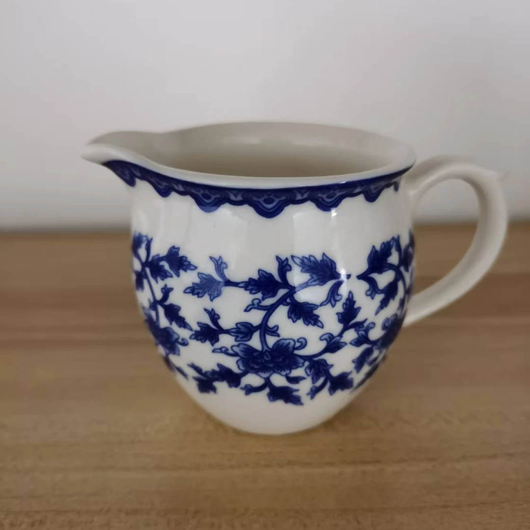 0301白瓷青花茶海公道杯