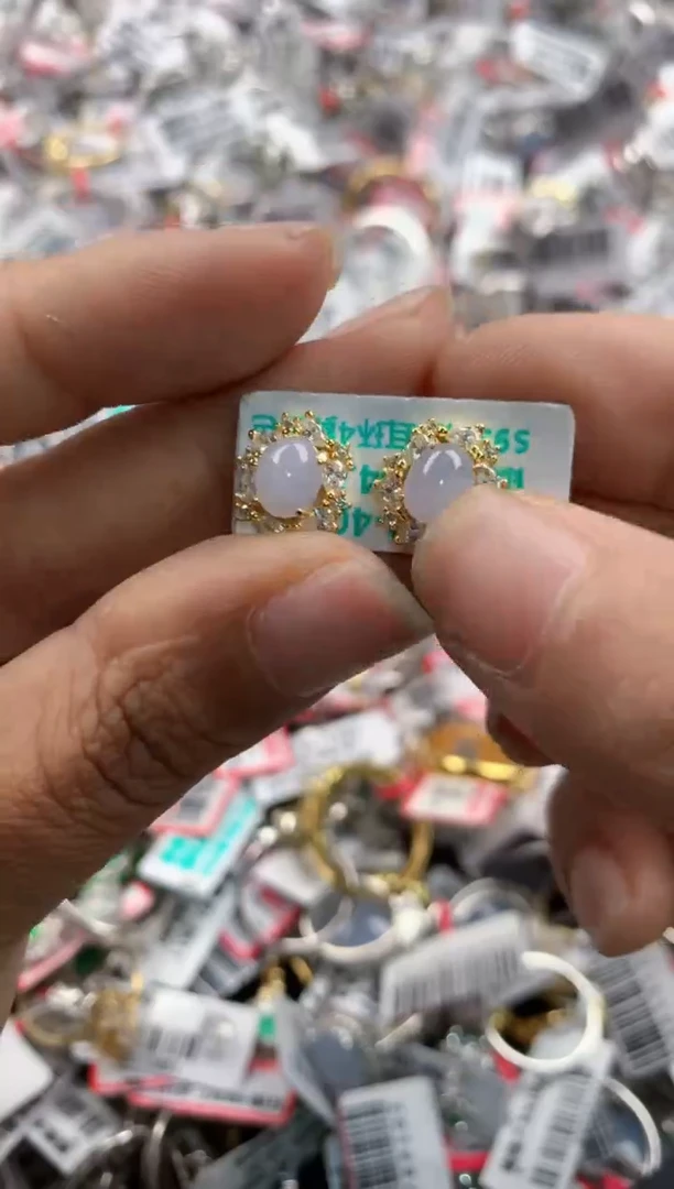 银S925镶嵌戒指翡翠444     4