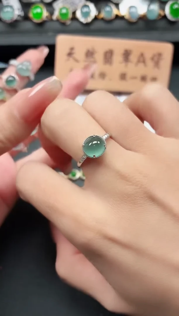 银S925镶嵌戒指翡翠1111