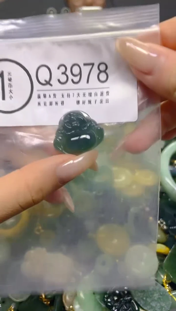 颈饰未镶嵌翡翠/ Q /翡翠A货，一件也是批发价