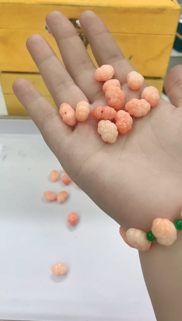 玛瑙/玉髓颈饰合金0739粉小锁