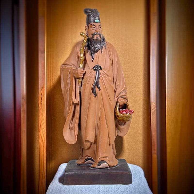 MEITAO/美陶 苏东坡 创意采荔手工陶瓷苏轼人物中式茶室桌面摆件