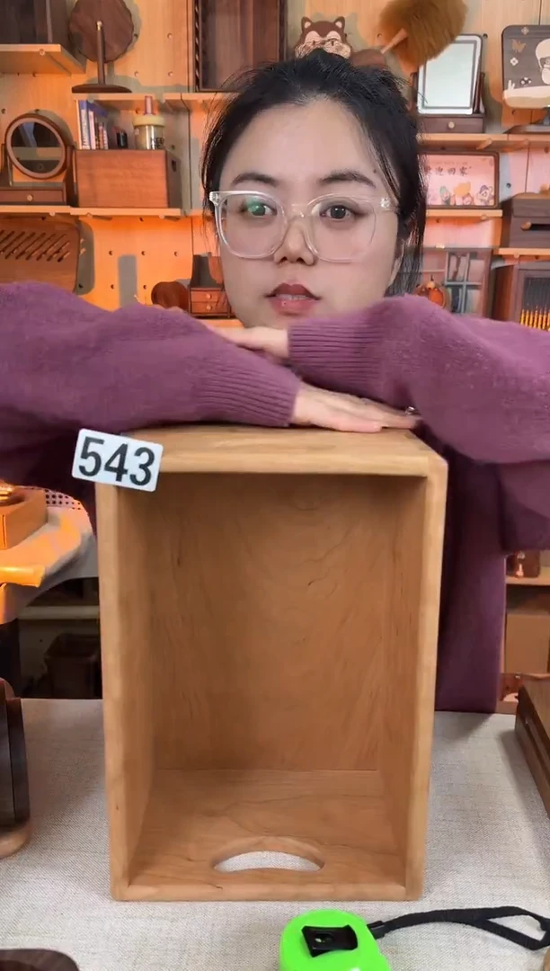 木543樱桃木长方形收纳筐