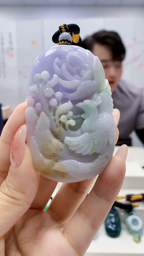 未镶嵌定制翡翠5060ty-毛货挂件137
