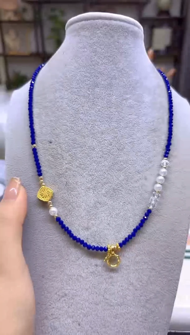 青金石未镶嵌项链DIY款X733