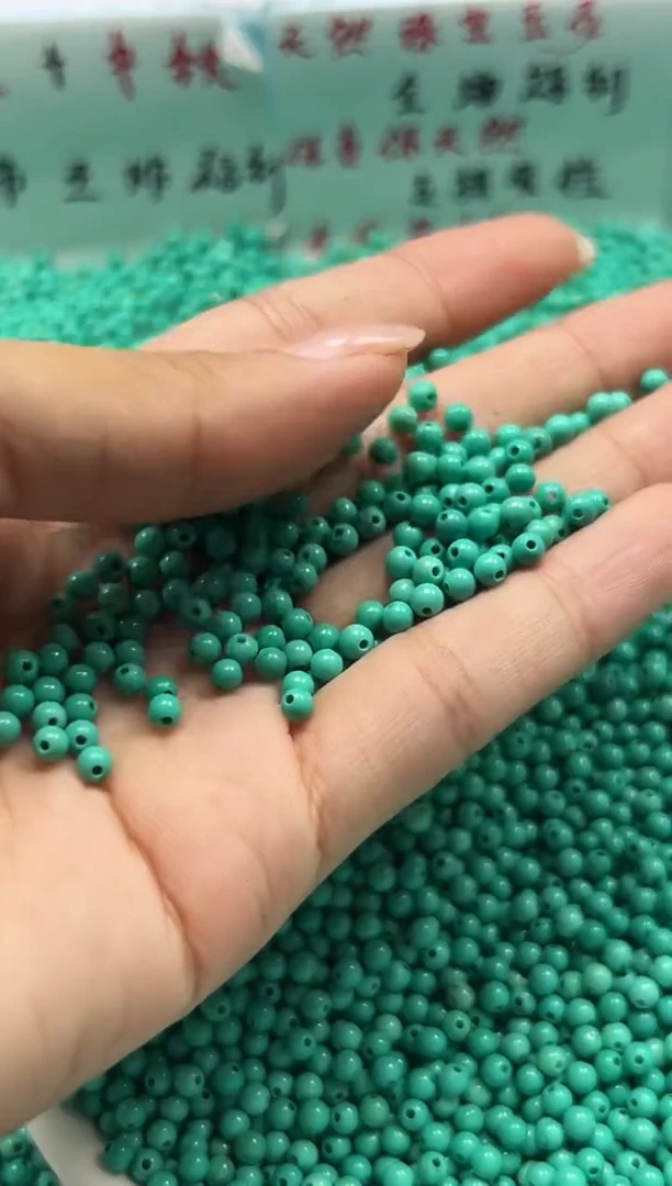 未镶嵌颈饰玛瑙/玉髓w410高瓷绿*松3mm*100颗