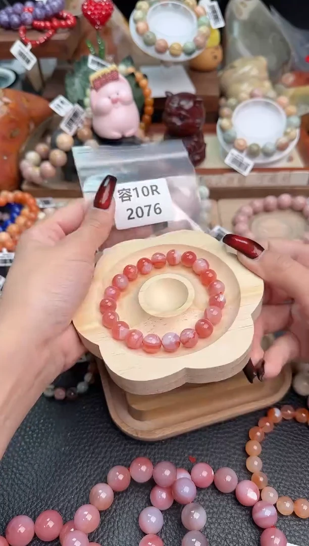 【闪购商品】石英质玉手链足铂镶嵌10R2076