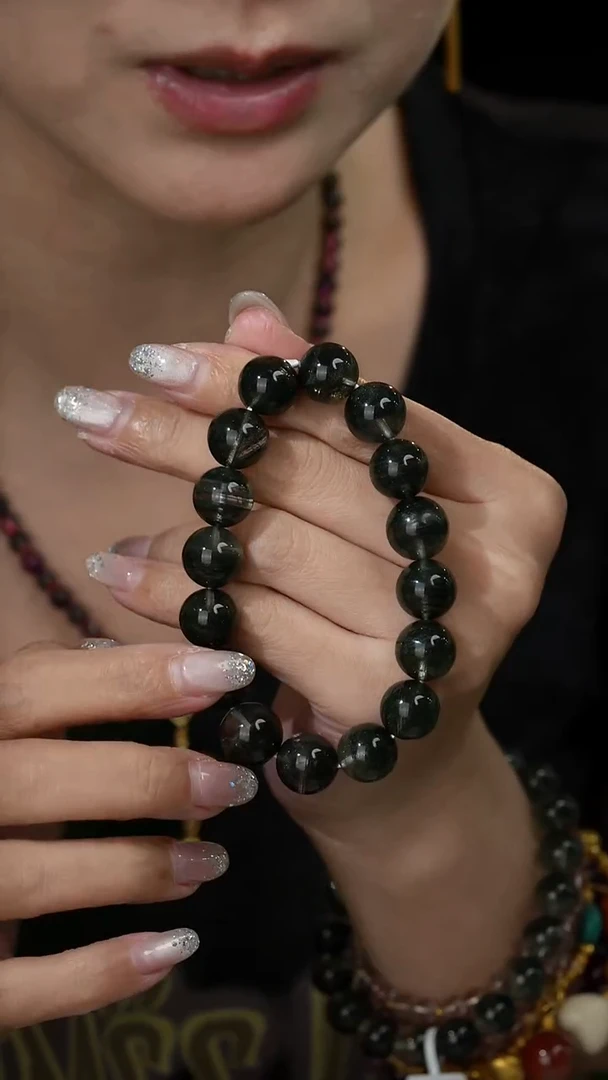 水晶手串未镶嵌H35（多样性发一件）绿幽灵