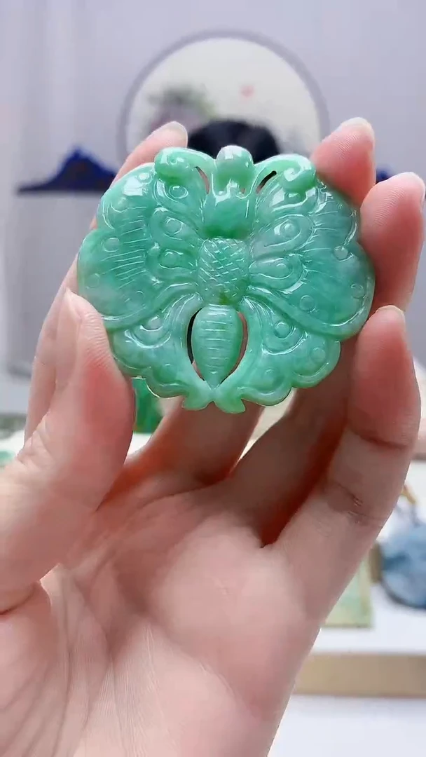 未镶嵌定制翡翠4852zm-毛货挂件84