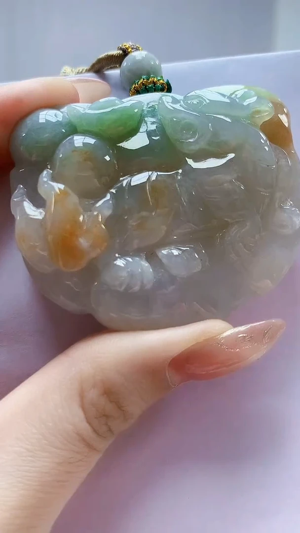 未镶嵌定制翡翠4898jw-毛货挂件100