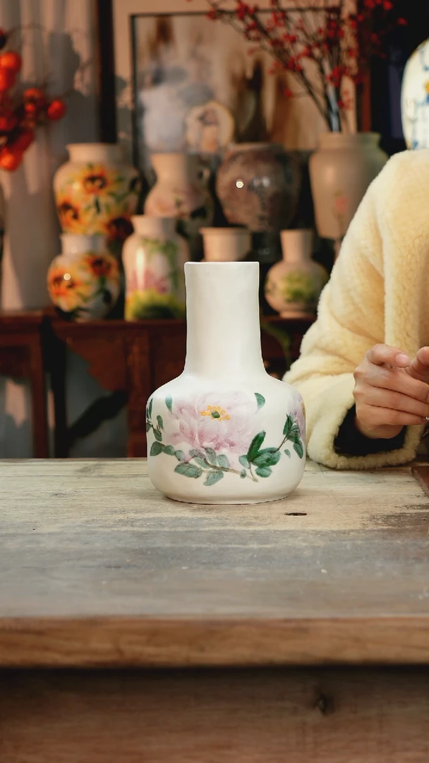 【闪购商品】瓷片景德镇纯手工釉下彩精品花瓶