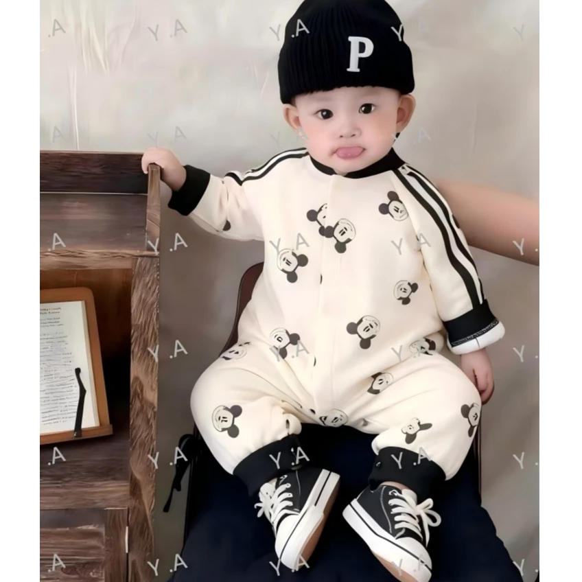 40g薄棉【YA高定款】婴儿无骨连体衣宝宝秋冬夹棉哈衣保暖贴身衣服