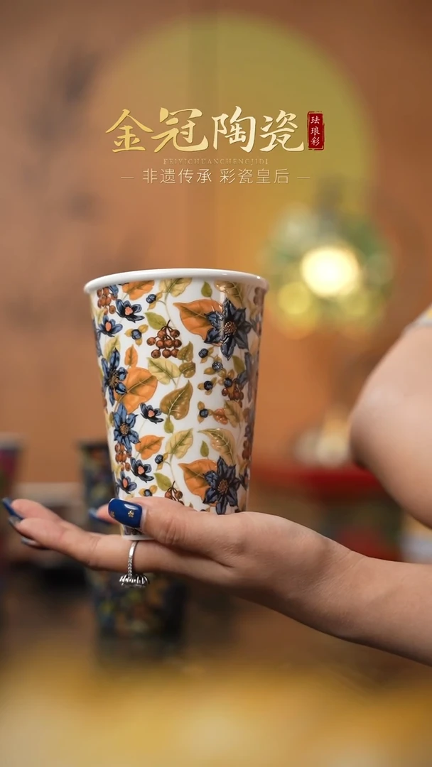 陶瓷月光白羽 ·【可乐杯】