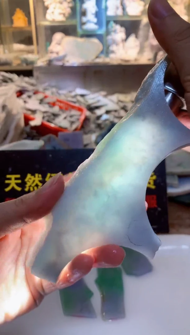 裸石翡翠0朗0翡翠珠宝554
