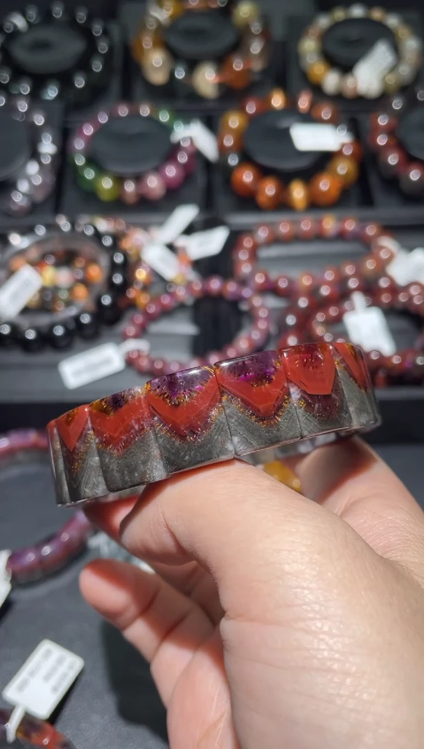 未镶嵌珠宝半成品水晶宋*发极光手牌-12